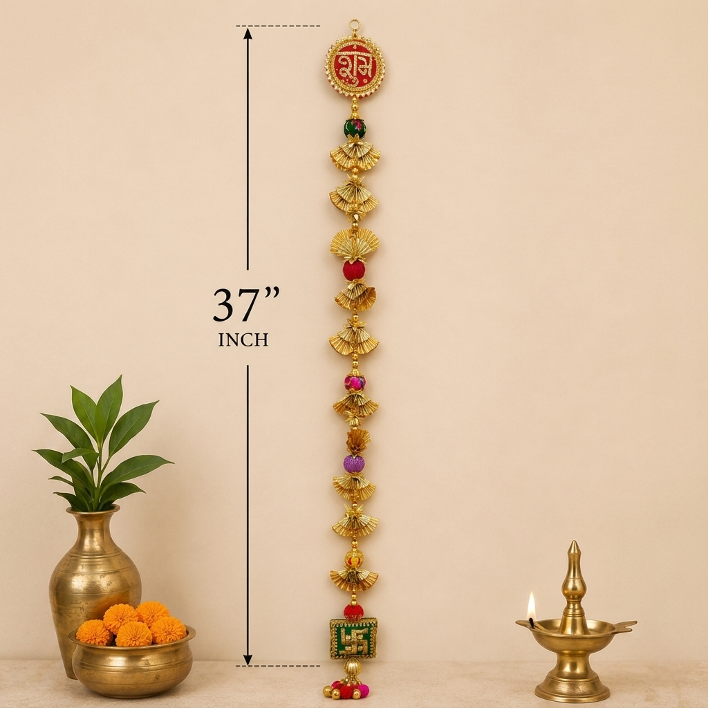 Shubh Labh Door Side Hanging – Multicolor Festive Decor