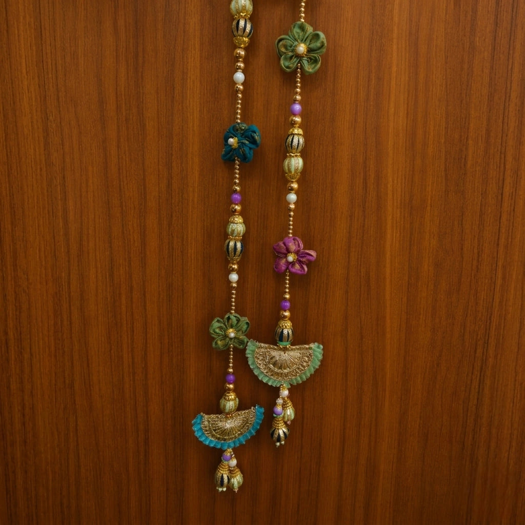 Traditional Golden Door Toran with Hanging Tassels