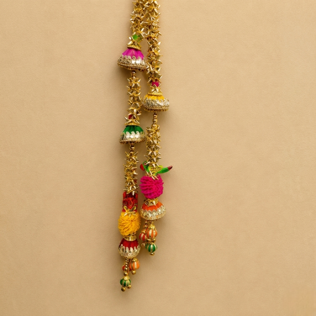 Traditional Pearl Latkan Door Toran Bandarwal