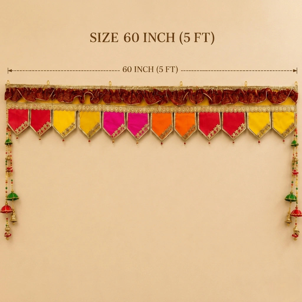 Colorful Traditional Toran for Door – Handmade Festive Bandhanwar