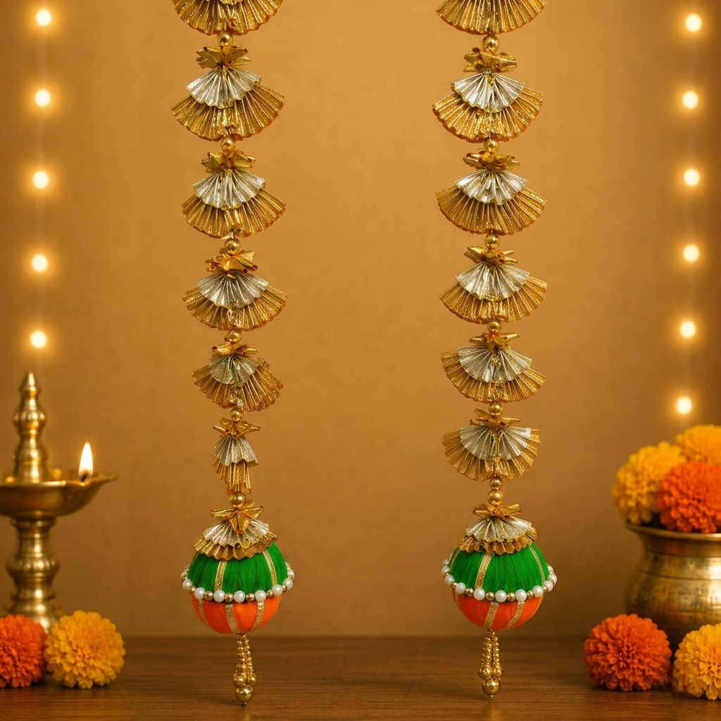 Traditional Long Door Hanging – Handmade Festive Decor