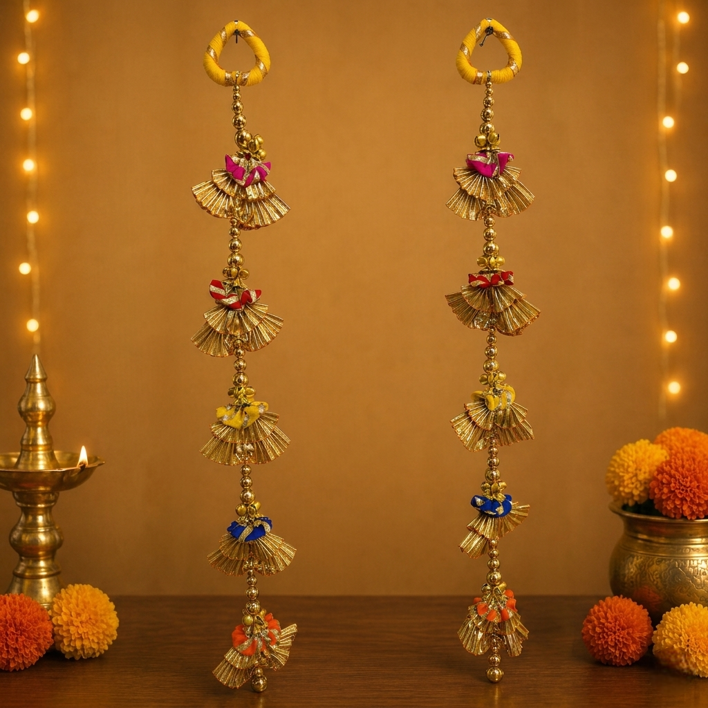 Handmade Bird Door Hanging – Multicolor Festive Decor