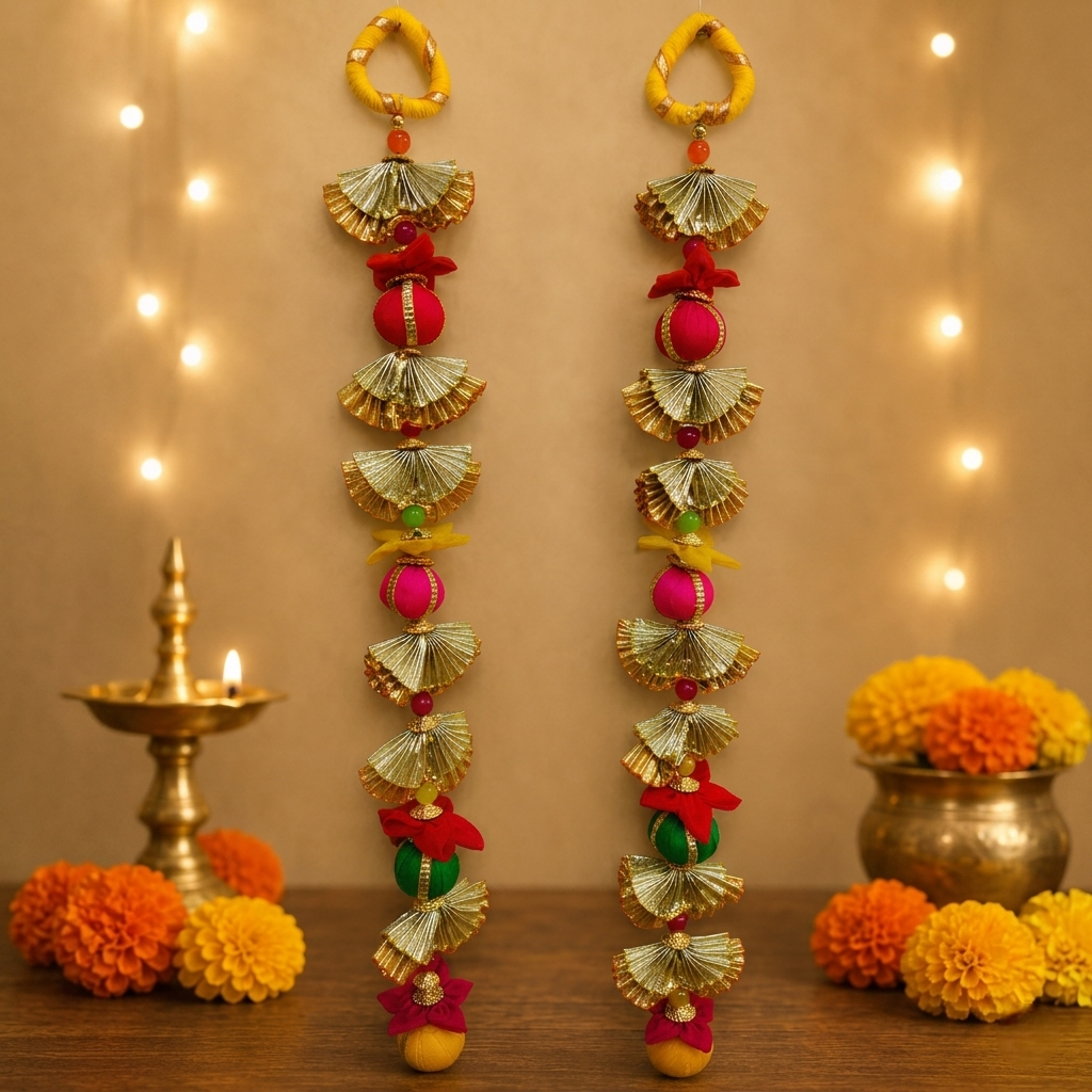 Traditional Multicolor Door Hanging Pair
