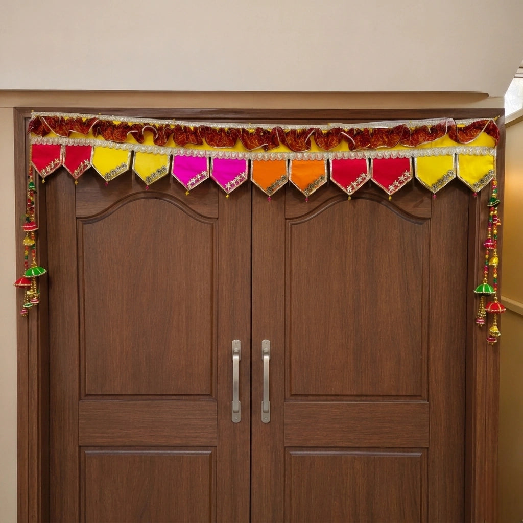 Colorful Traditional Toran for Door – Handmade Festive Bandhanwar