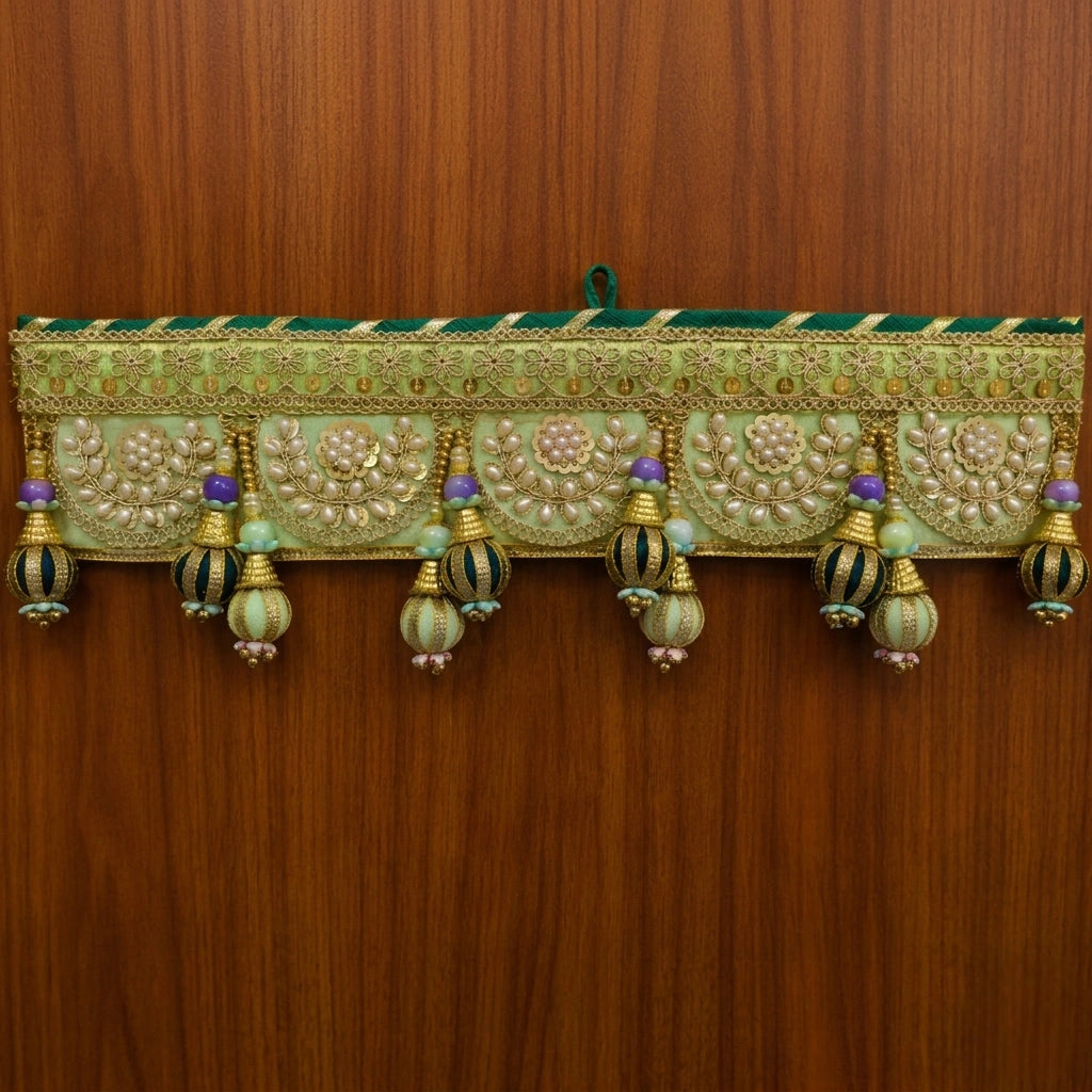 Traditional Golden Door Toran with Hanging Tassels