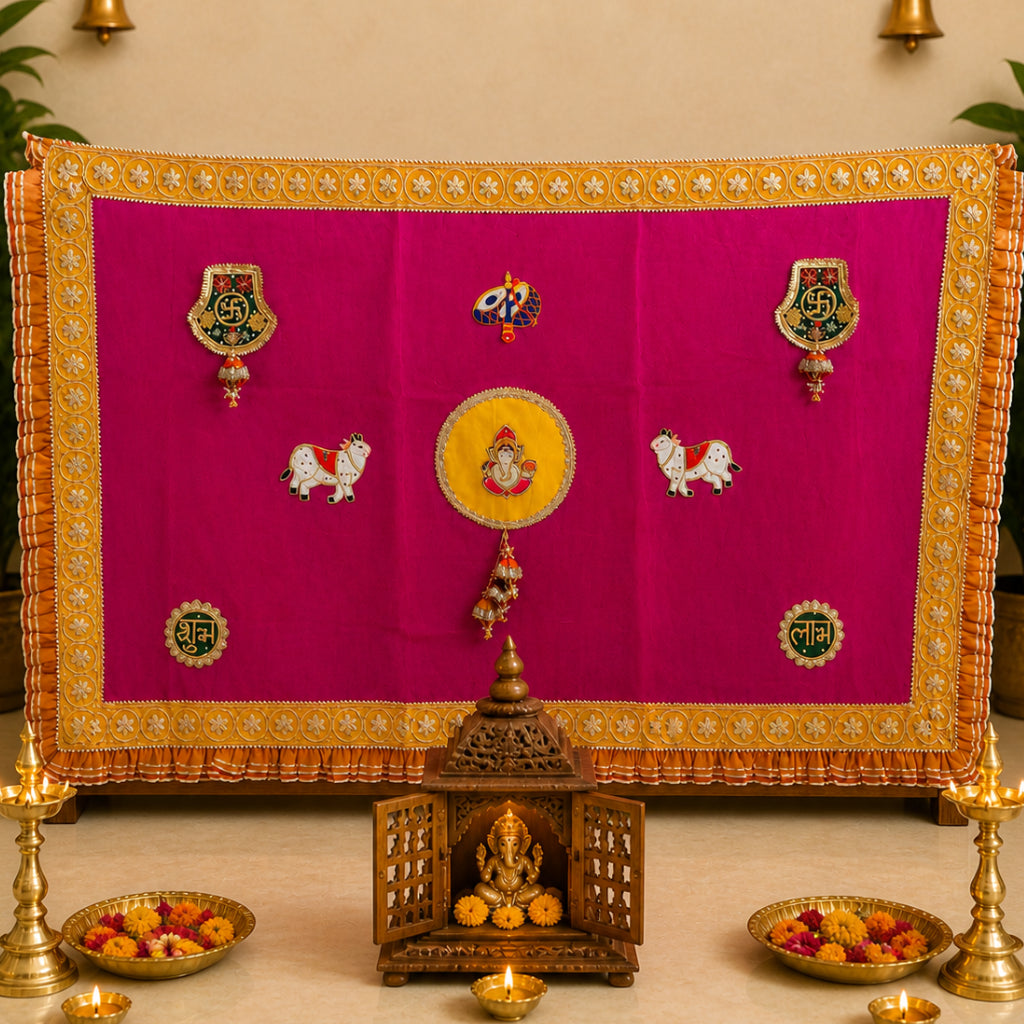 Pink Toran Wall Hanging – Traditional Festive Home Decor