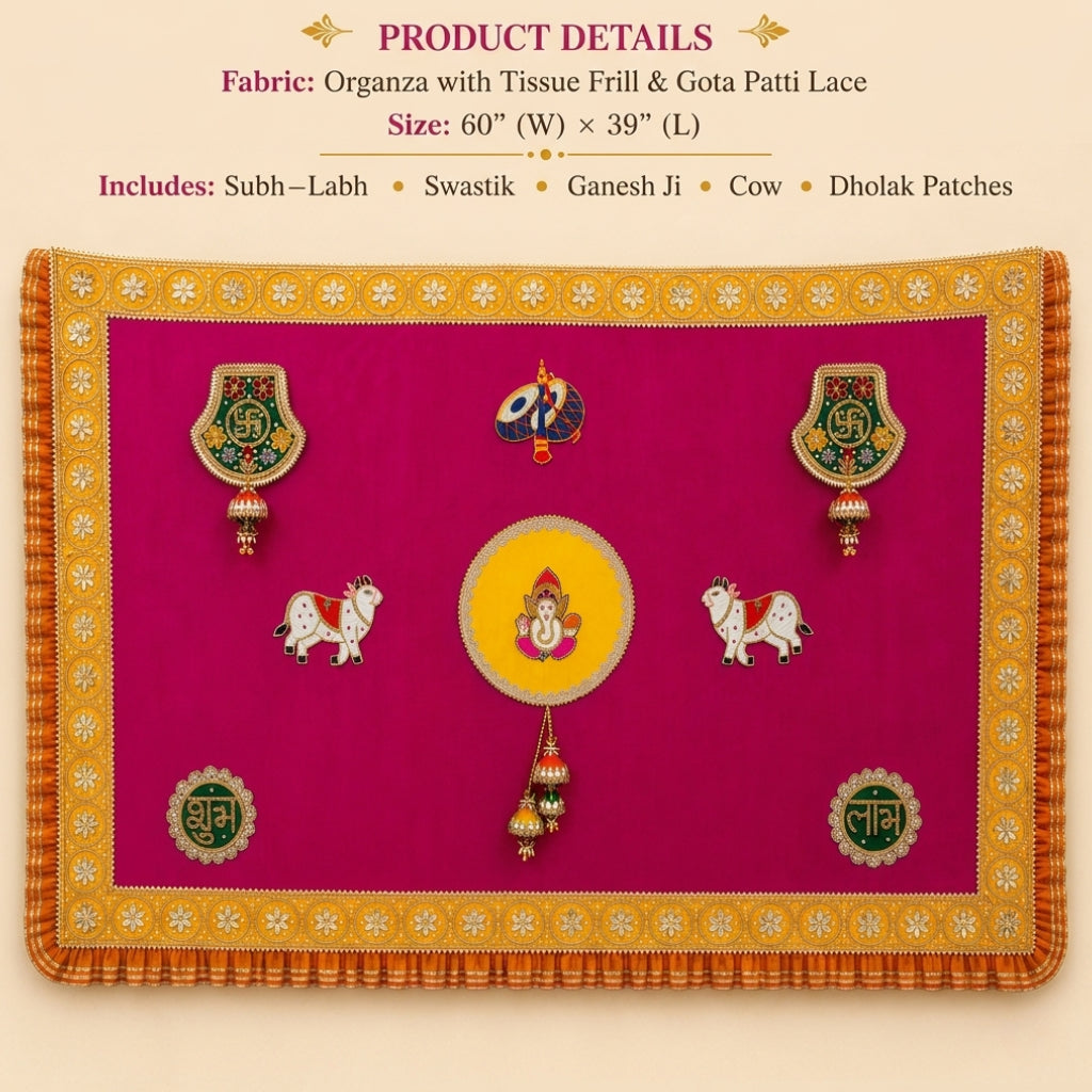 Pink Toran Wall Hanging – Traditional Festive Home Decor