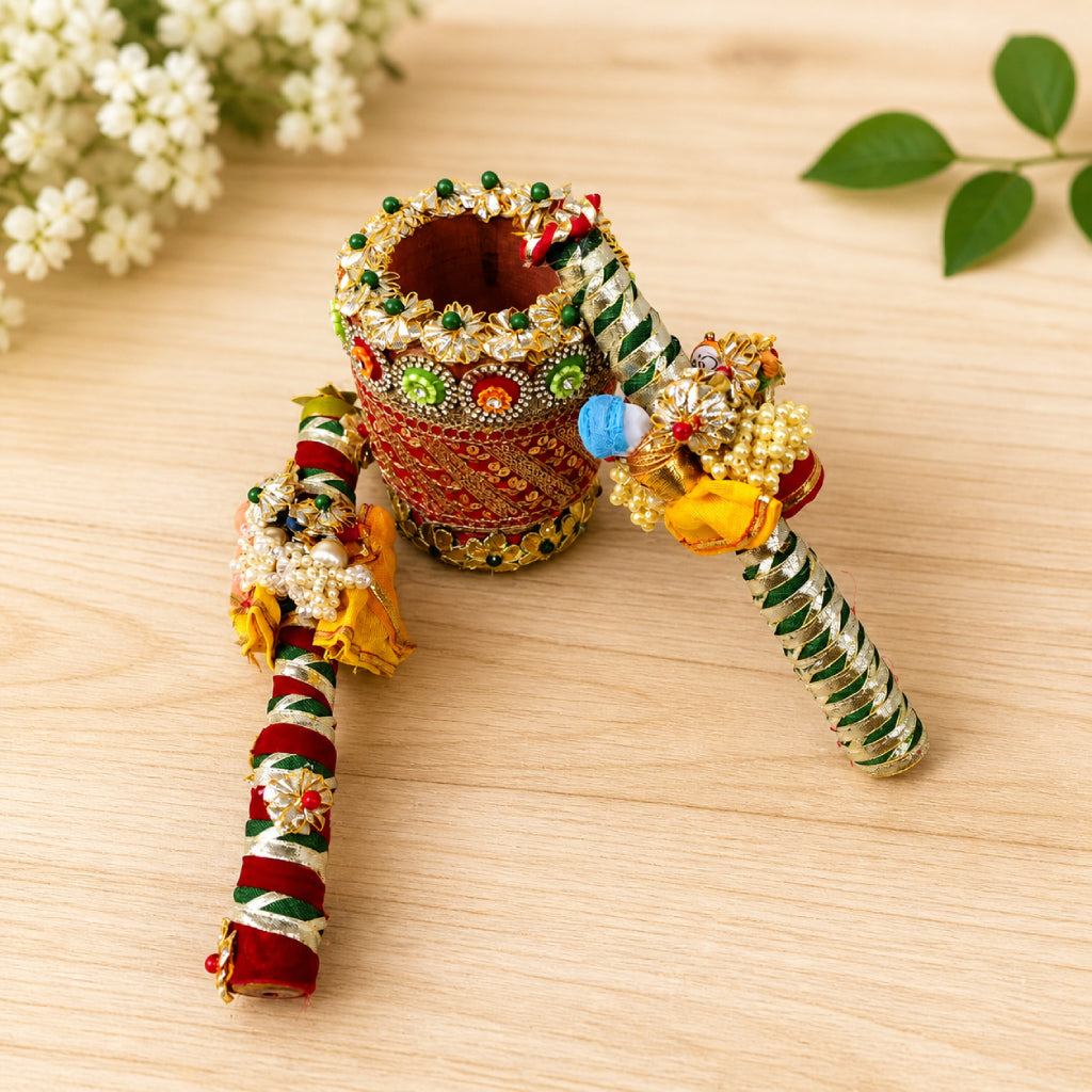 Handmade Manik Stambh – Multicolor Traditional Wedding Decor