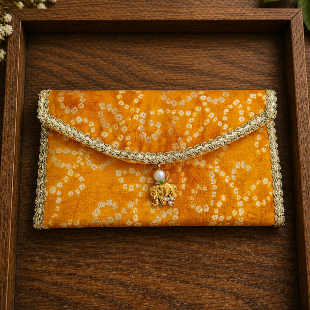 Handcrafted Bandhej Money Envelope for Wedding & Shagun