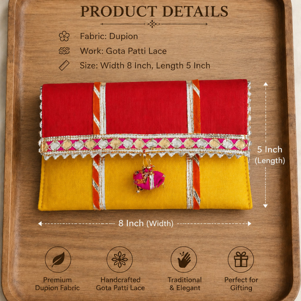 Multicolor Gota Patti Money Envelope