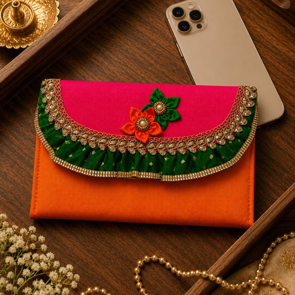 Designer Frill Money Envelope for Wedding Shagun