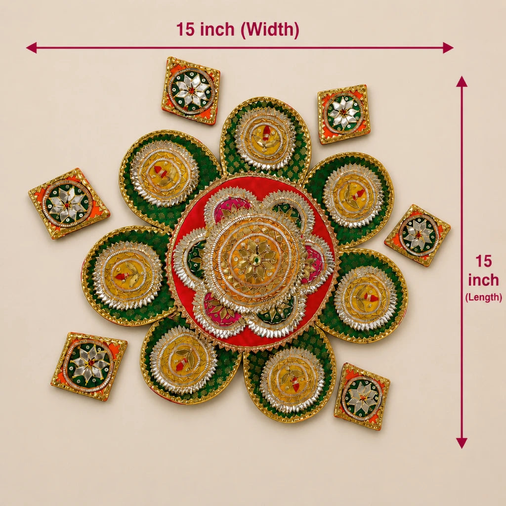 Handmade Floral Rangoli Set for Diwali Decor