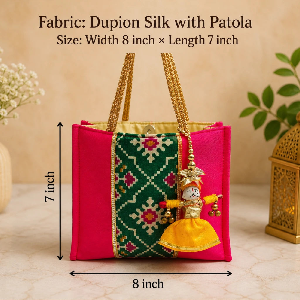 Patola Dupion Silk Ethnic Handbag