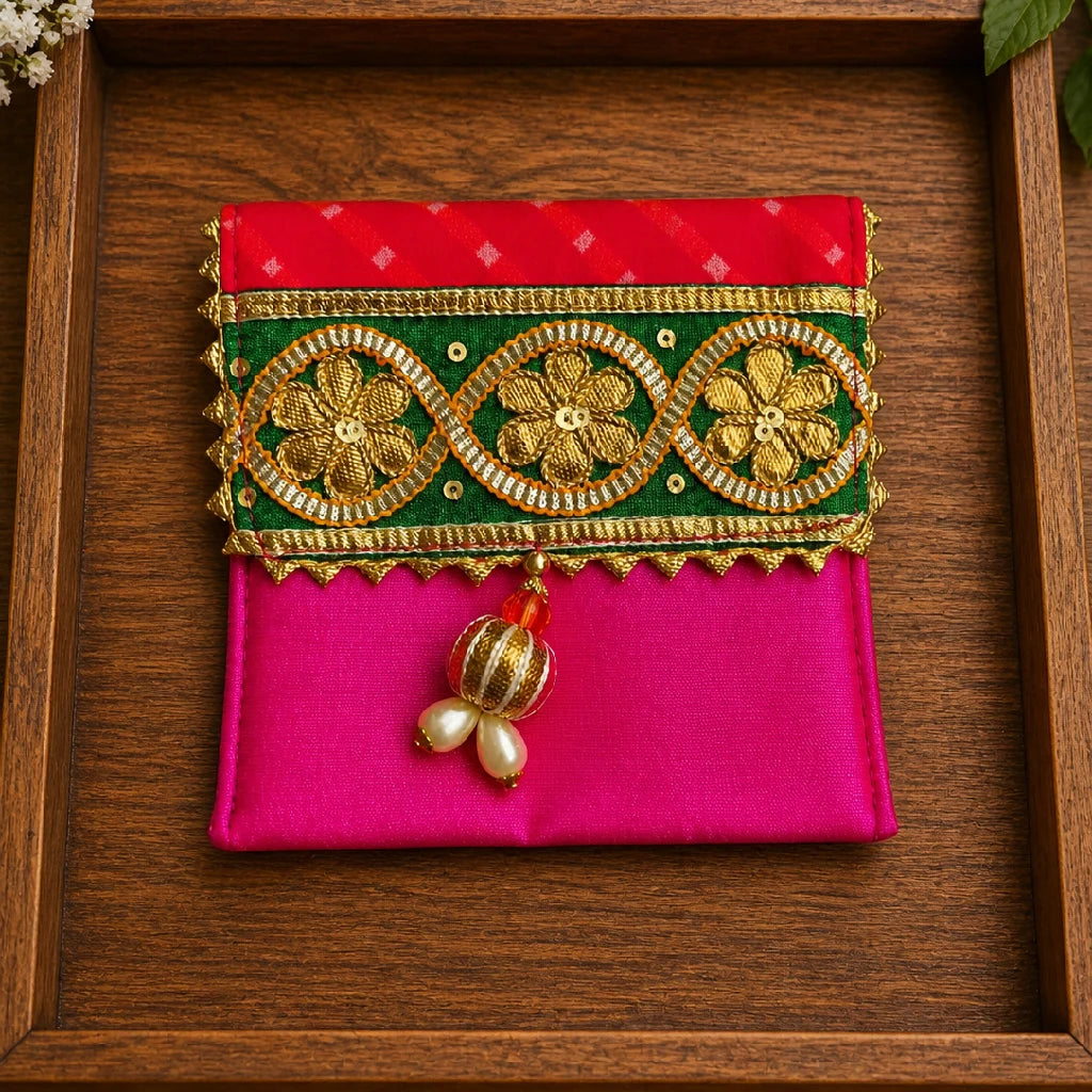 Shagun Pouch – Handmade Traditional Gift Pouch (Multi Color)