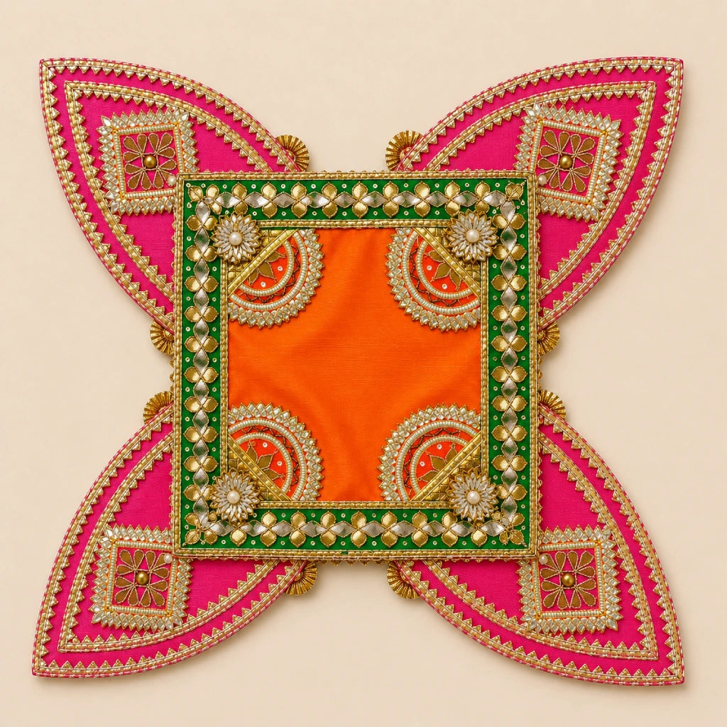 Handmade Festive Rangoli Mat for Diwali Decor