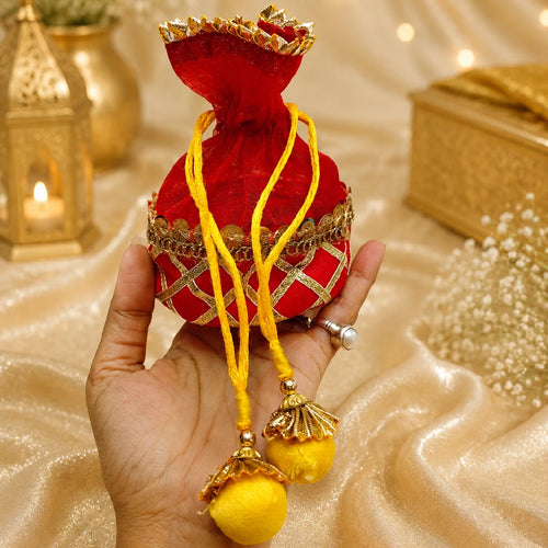 Designer Organza Gifting Potli Bag Set