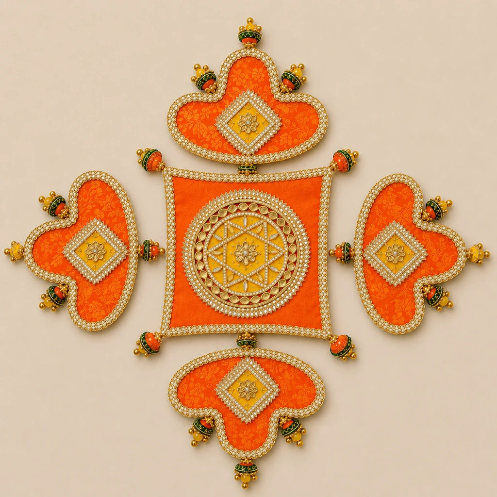 Handmade Diya Rangoli Set