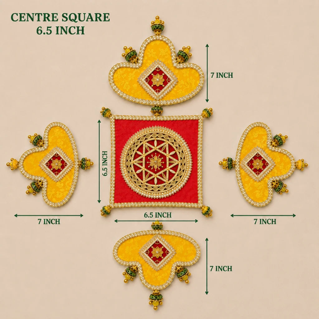 Handmade Diya Rangoli Set