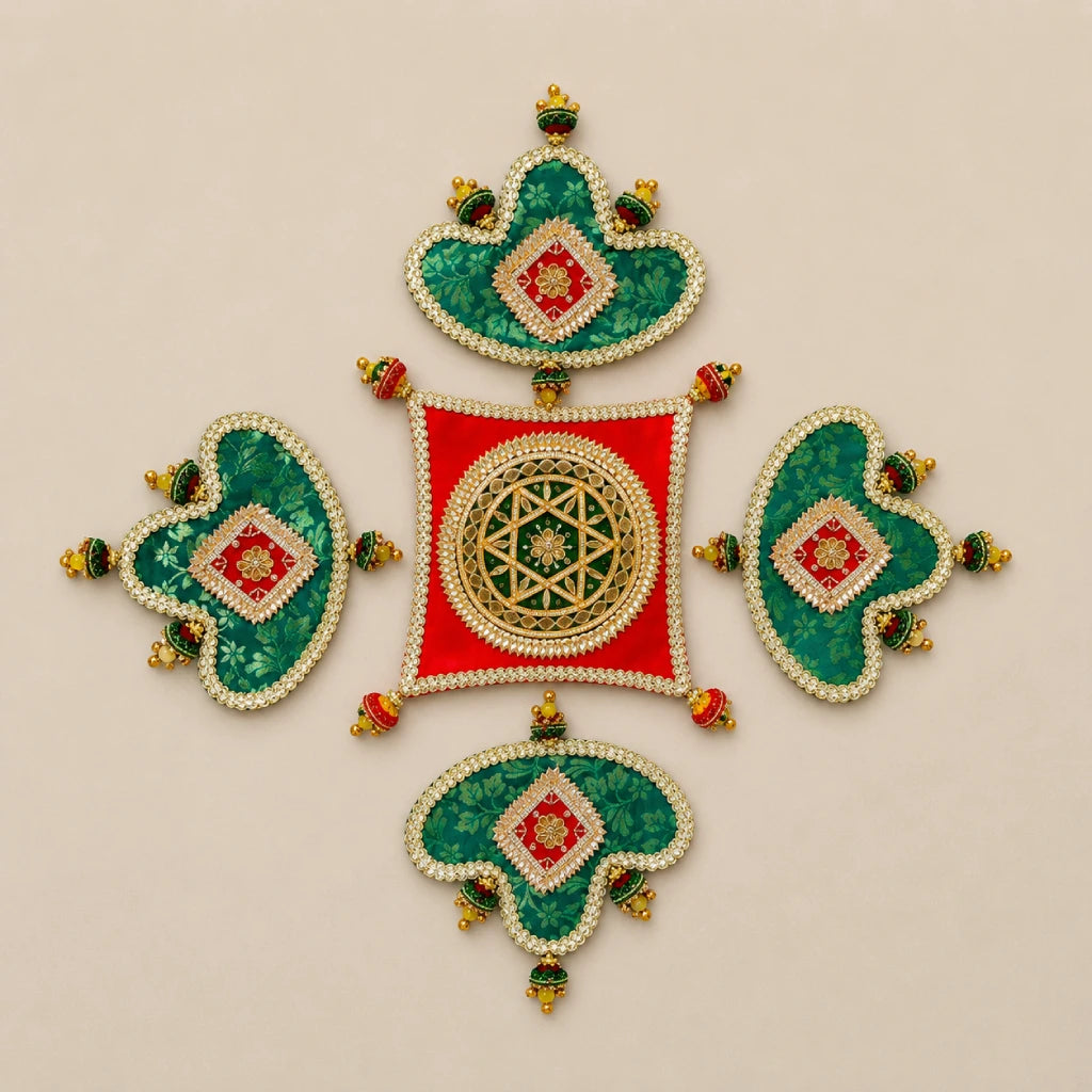 Handmade Diya Rangoli Set