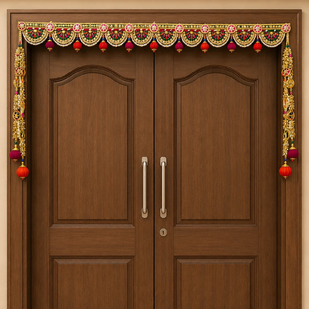 Traditional Door Toran with Tassels – Multi Color