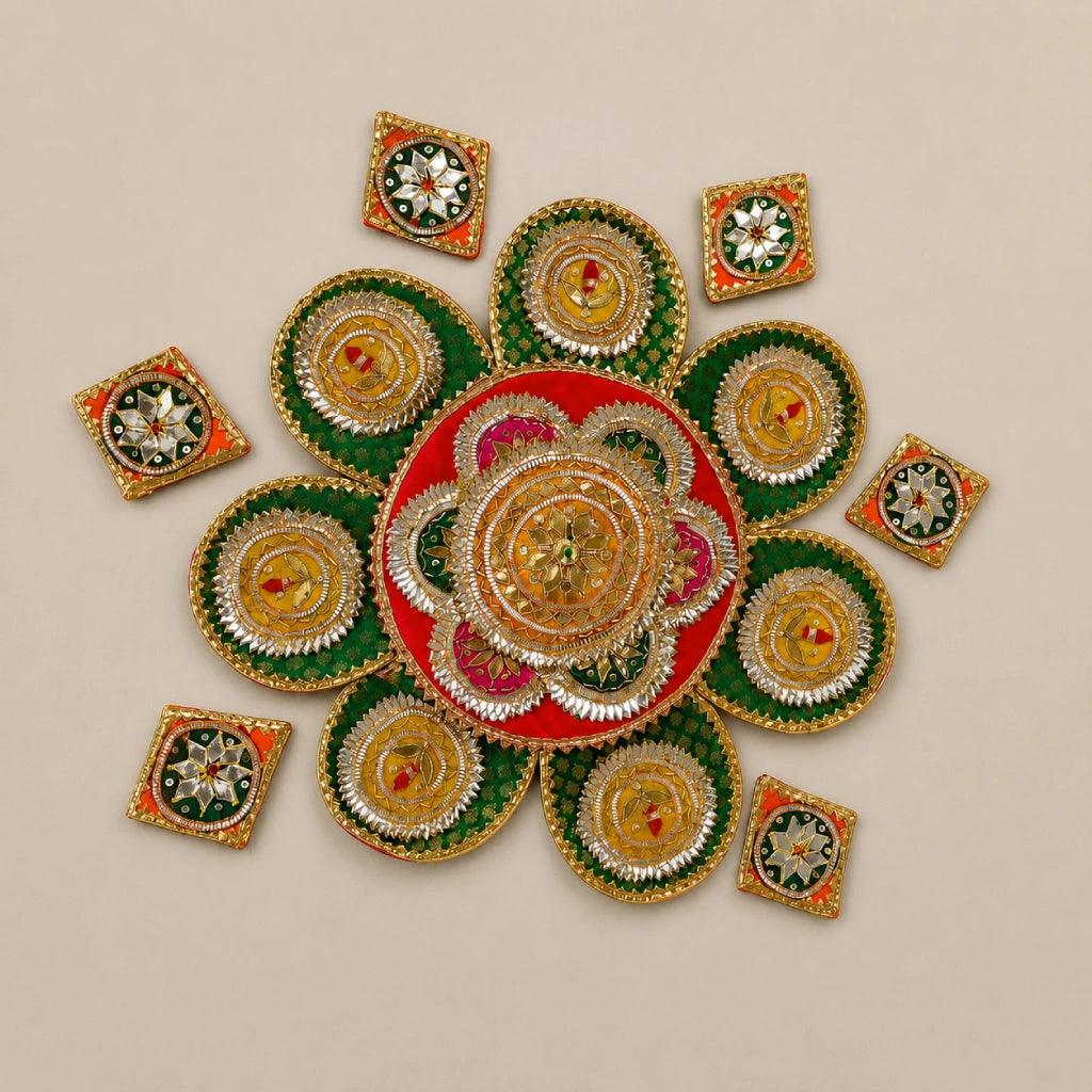 Handmade Floral Rangoli Set for Diwali Decor