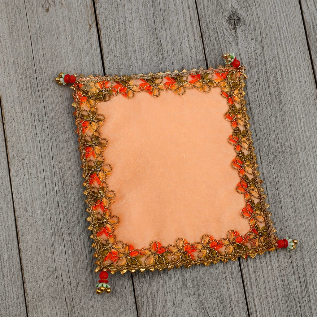 Premium Velvet Pooja Aasan with Designer Fancy Lace