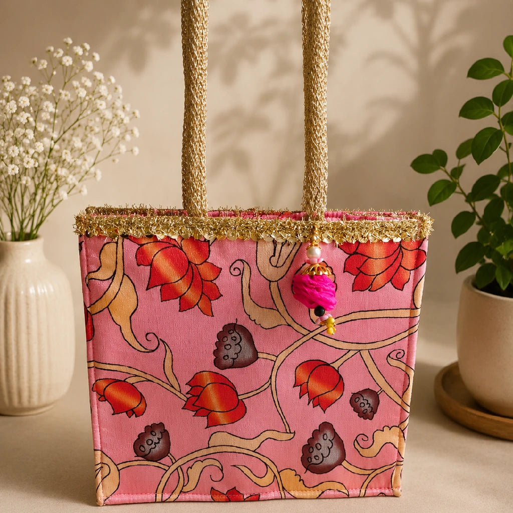 Handmade Floral Fabric Handbag | Multicolor Available