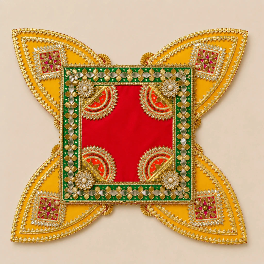 Handmade Festive Rangoli Mat for Diwali Decor