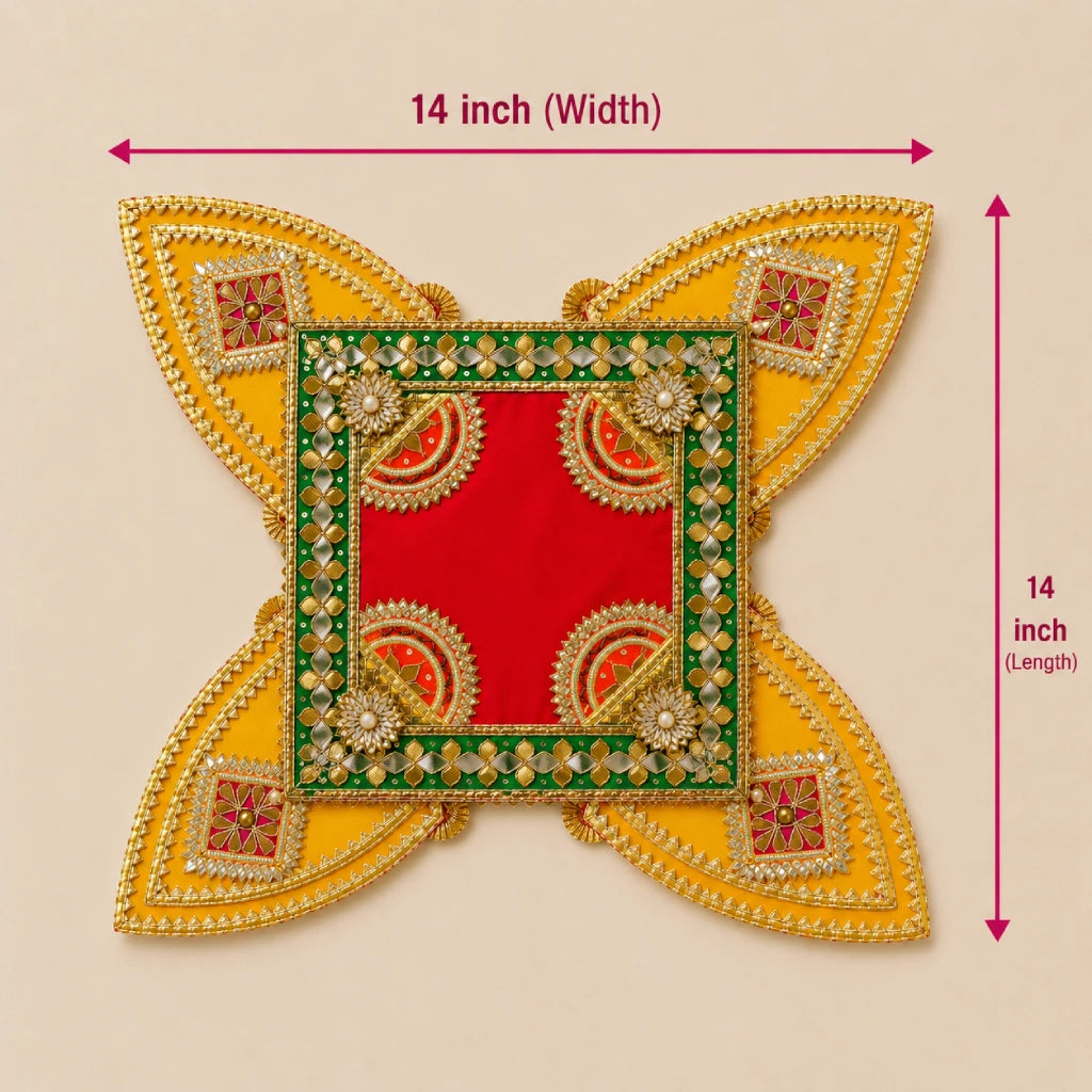 Handmade Festive Rangoli Mat for Diwali Decor