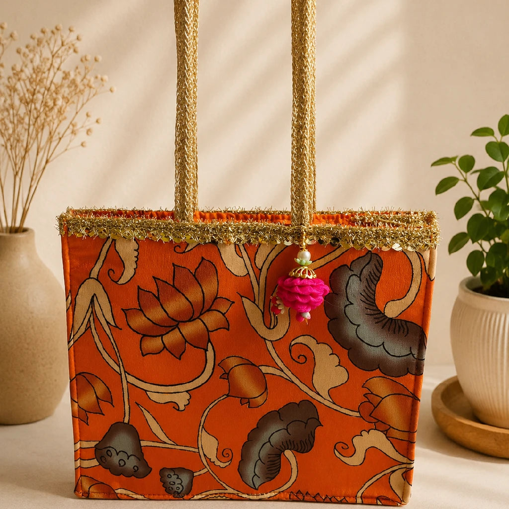 Handmade Floral Fabric Handbag | Multicolor Available