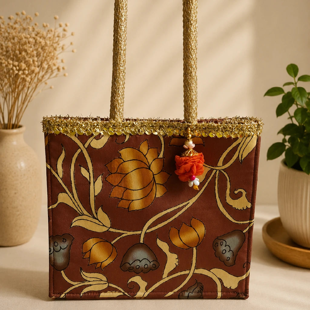 Handmade Floral Fabric Handbag | Multicolor Available