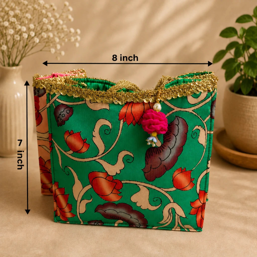 Handmade Floral Fabric Handbag | Multicolor Available