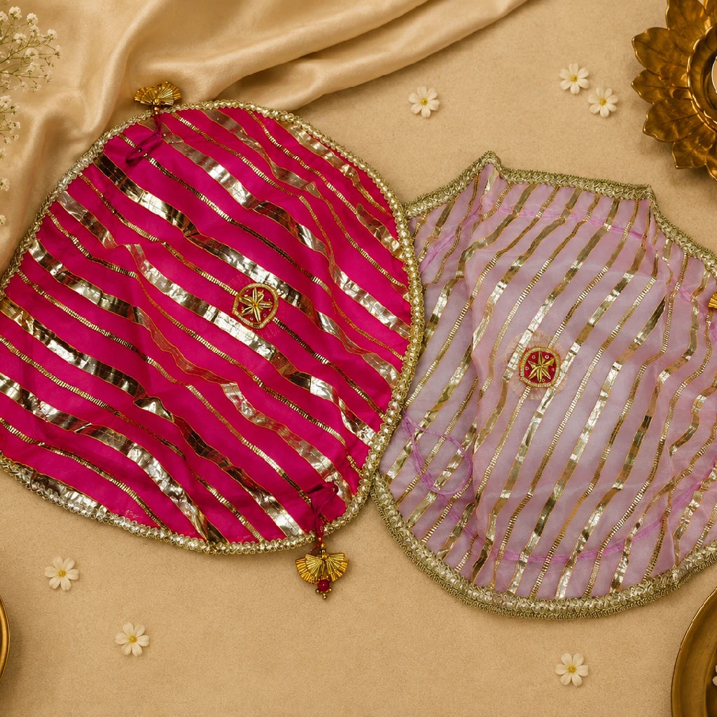 Golden Stripe Potli Bag – Multi Color Options