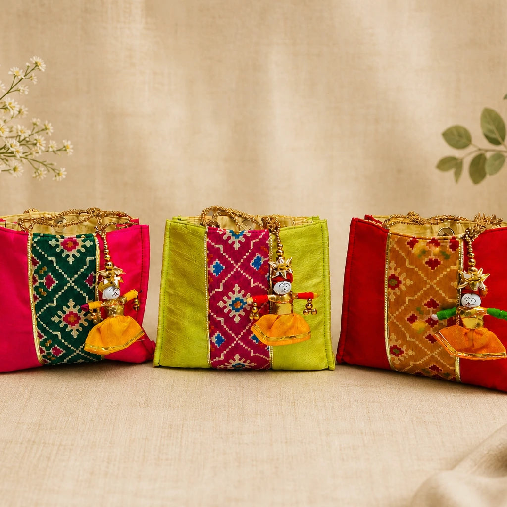 Patola Dupion Silk Ethnic Handbag