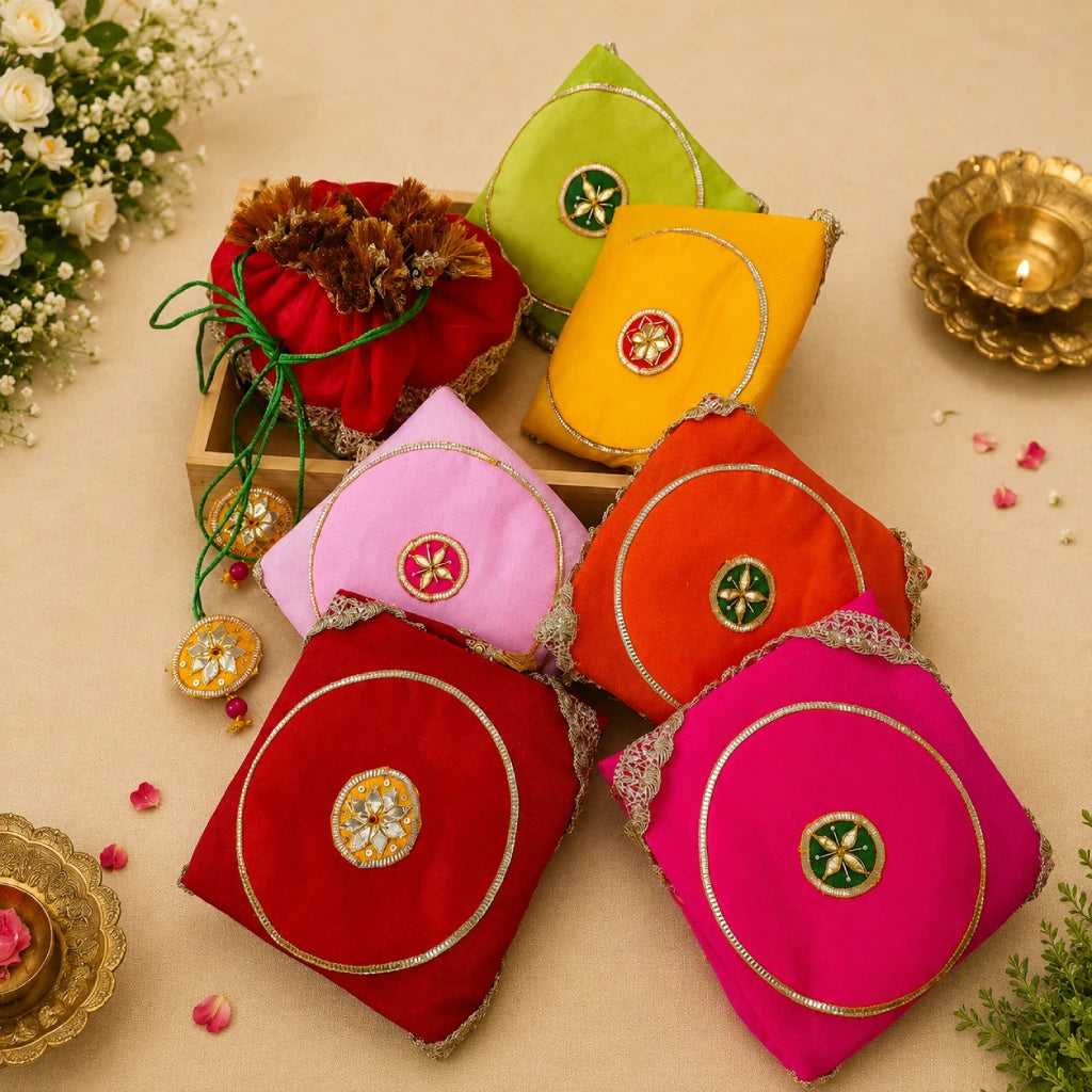 Designer Ethnic Potli Bag – Multi Color Collection
