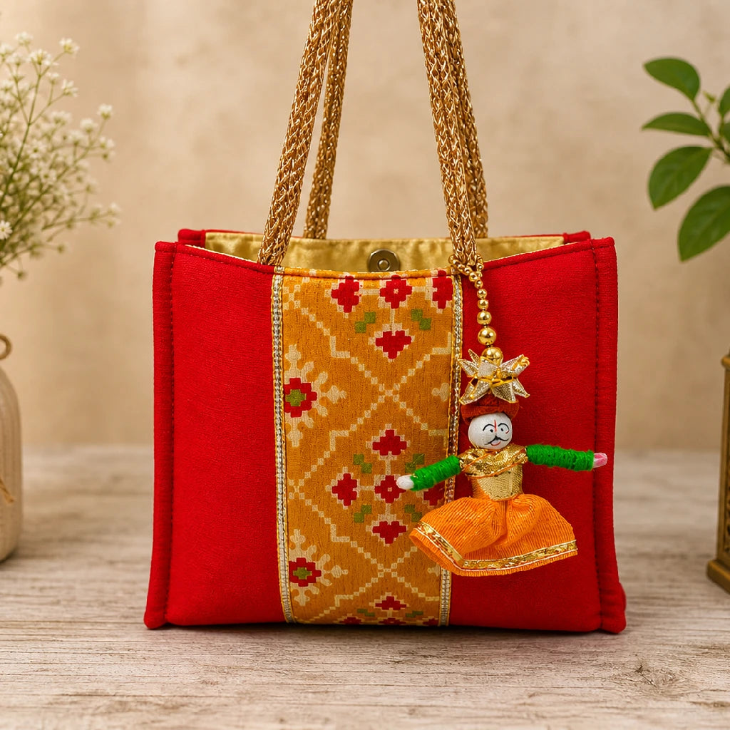 Patola Dupion Silk Ethnic Handbag