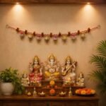 Handmade Beaded Toran for Mandir – Decorative Festive Wall Hanging