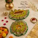 Green Tissue Thali & Kalash Frill Set - Image 4