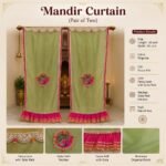 Mandir Curtains for Pooja Room – Fancy Lace & Gota Patti Design - Image 2