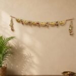 Traditional Golden Toran for Home Entrance – Handmade Decorative Bandhanwar