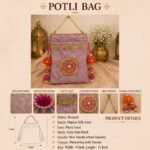 Designer Brocade Potli Bag for Women – Ethnic Pearl Handle Bag - Image 4