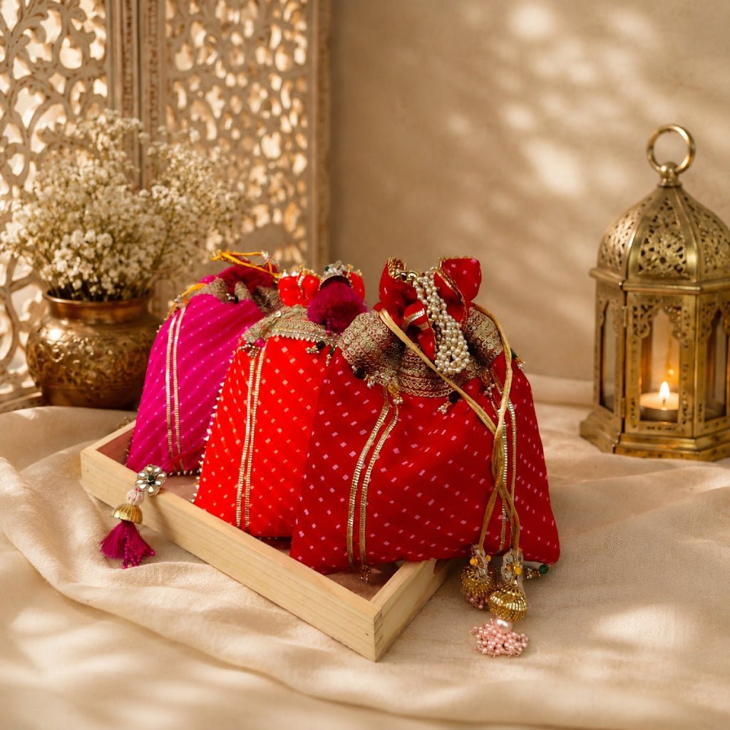 NewProject-2026-05-08T163842.195.jpg Mothda Potli Bag with Pearl Handle | Ethnic Wedding Clutch Multi-Color - Image 1