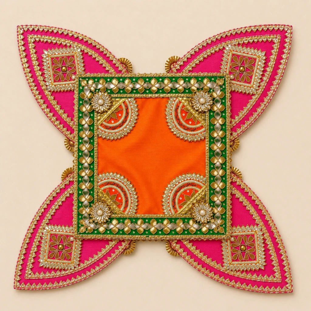 NewProject_1_d2799959-28a1-47a6-9ce0-aefdf5fdbb81.jpg Handmade Festive Rangoli Mat for Diwali Decor - Image 1