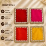 Designer Decorative Mandir Chowki Aasan with Fancy Lace - Image 6