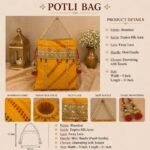 Bandhani Potli Bag with Pearl Handle - Image 2