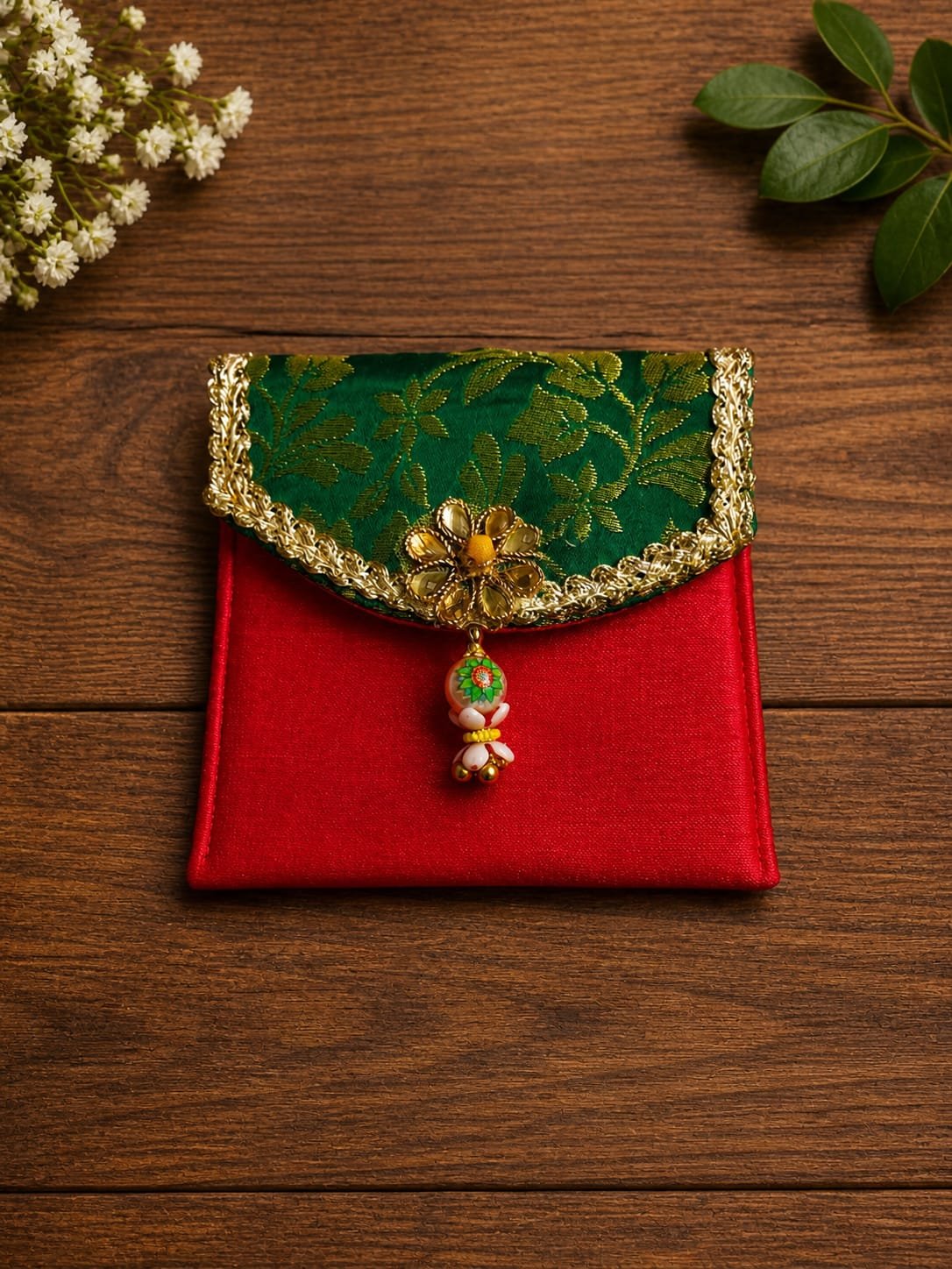 WhatsApp Image 2026-10-20 at 11.41.01 PM (1) Elegant Indian Shagun Envelope with Golden Flower Decoration - Image 1