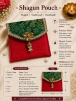 Elegant Indian Shagun Envelope with Golden Flower Decoration - Image 3
