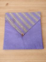 Traditional Saree Storage Covers with Diagonal Golden Stripes - Image 5