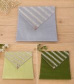Traditional Saree Storage Covers with Diagonal Golden Stripes - Image 8