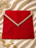 Premium Peach Saree Packing Cover with Decorative Golden Border - Image 4